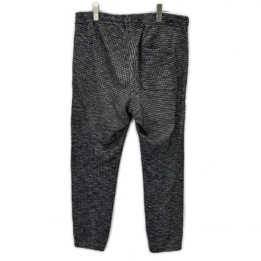 Z Zegna Black Gray Houndstooth Wool Pants Size 48