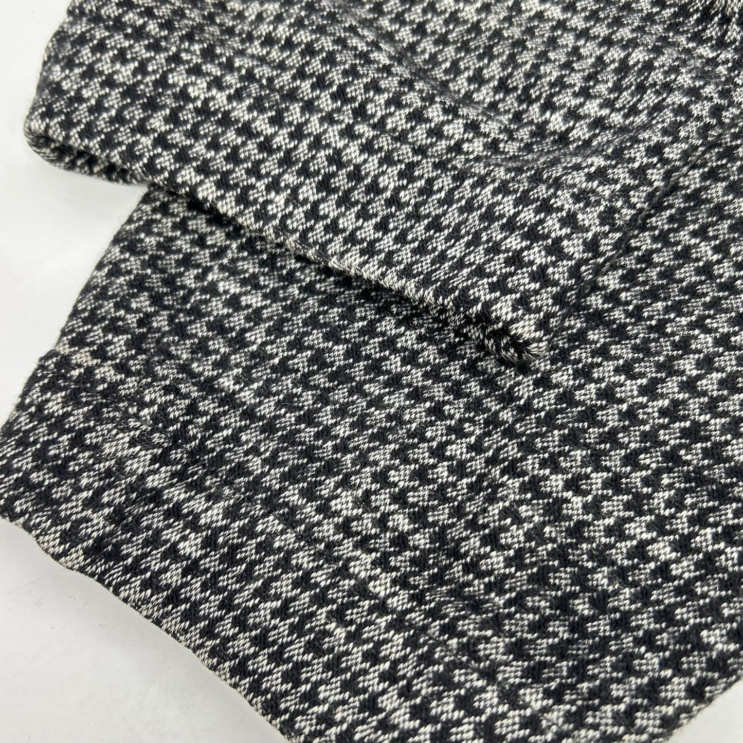 Z Zegna Black Gray Houndstooth Wool Pants Size 48