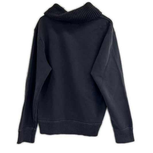 RRL Navy Cotton Shawl Collar Sweatshirt Size L