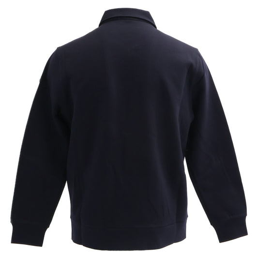 MONCLER FELPA CON ZIP Cotton Half-Zip Sweatshirt Navy Size S