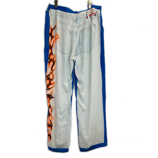 DIESEL P-AFTER GRAFFITI Graffiti Print Track Pants Sweatpants Size L