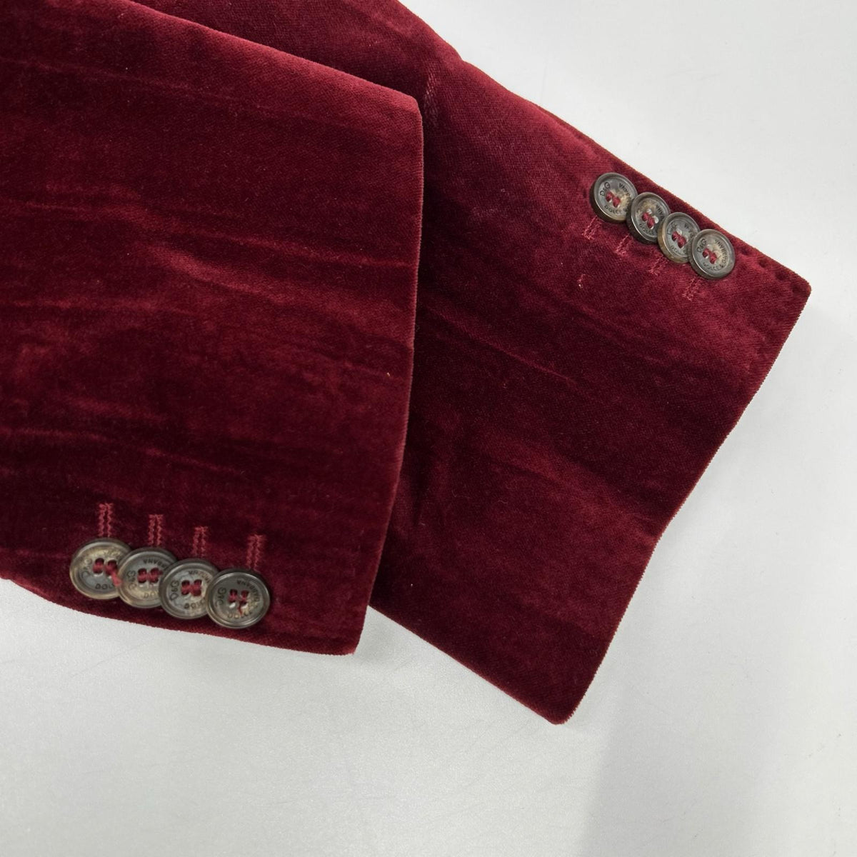 Dolce & Gabbana D&G Burgundy Velour Tuxedo Jacket Size 54