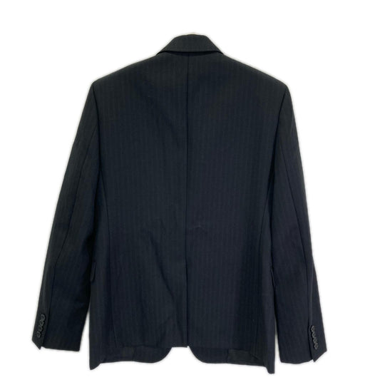 SAINT LAURENT PARIS Black Wool Striped 2B Blazer Size 46