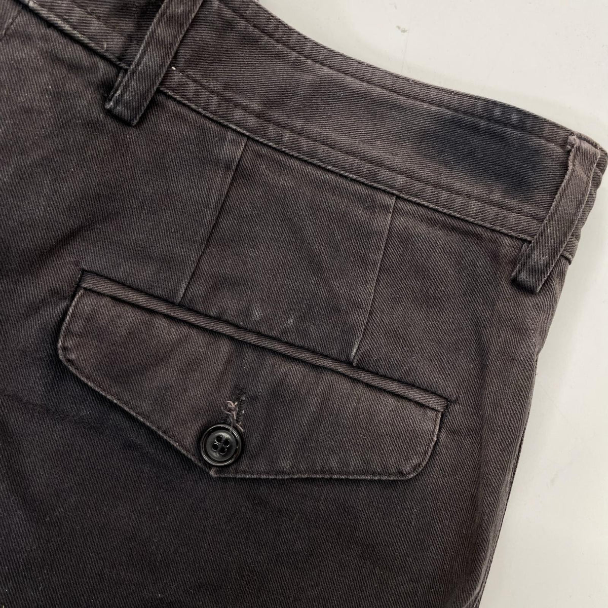 DRIES VAN NOTEN Black Fade Cotton Linen Shorts Size 46