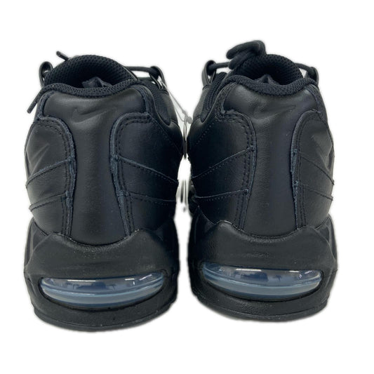 NIKE Air Max 95 Big Bubble Leather Triple Black Sneakers Size 27