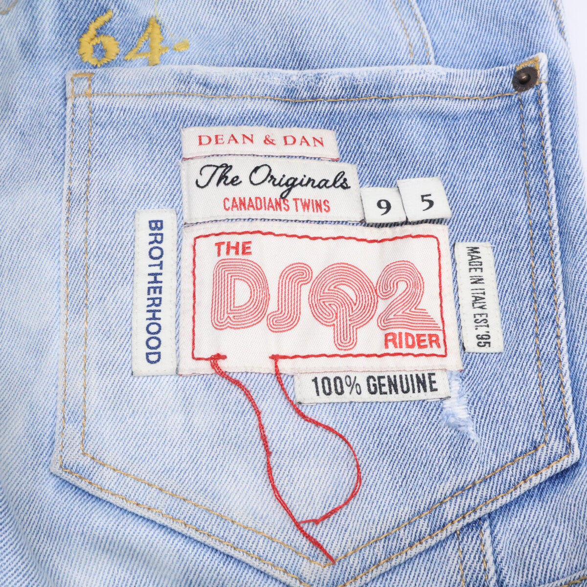 DSQUARED2 S74LB0734 Tidy Biker Indigo Jeans Size 44
