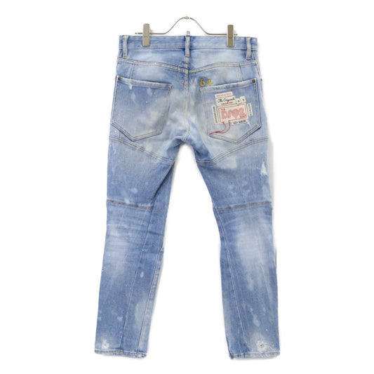DSQUARED2 S74LB0734 Tidy Biker Indigo Jeans Size 44