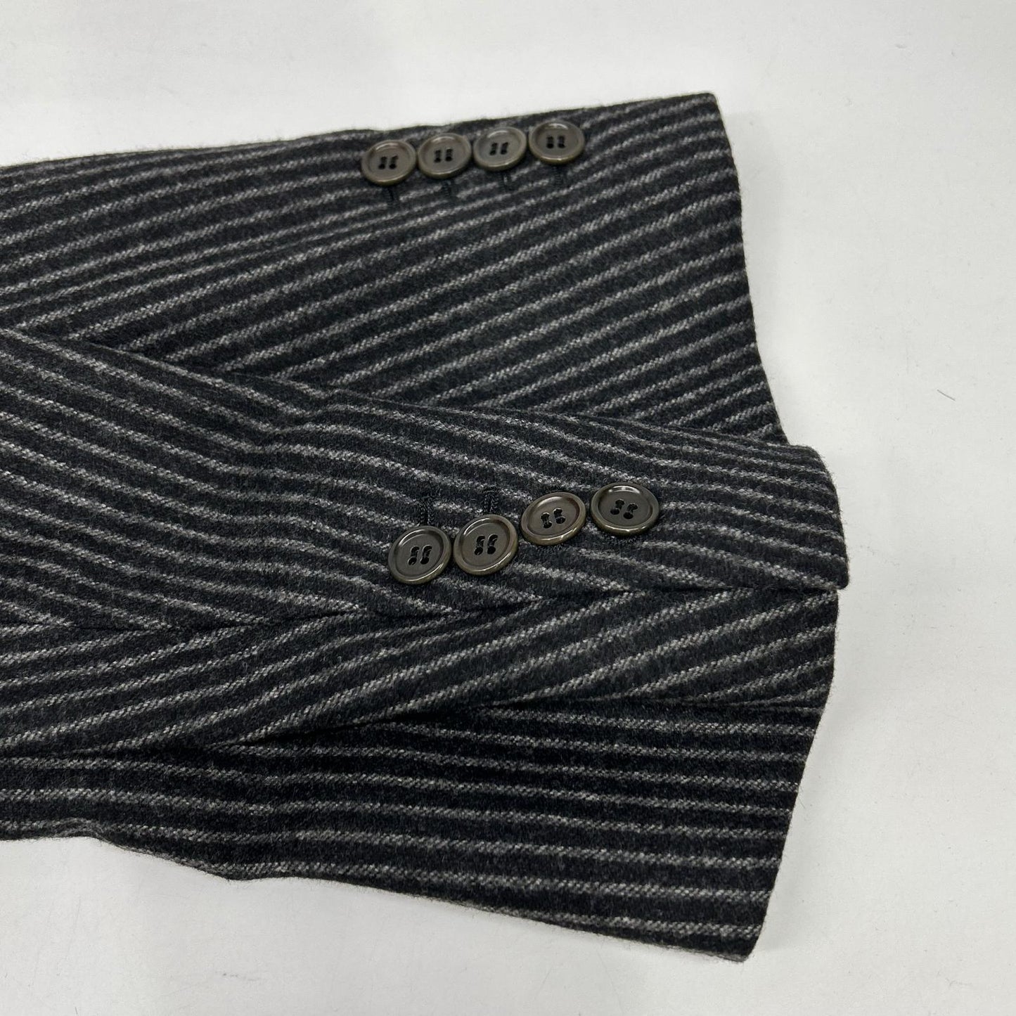 LUCIANO BARBERA Charcoal Stripe 3B Jacket Size 46
