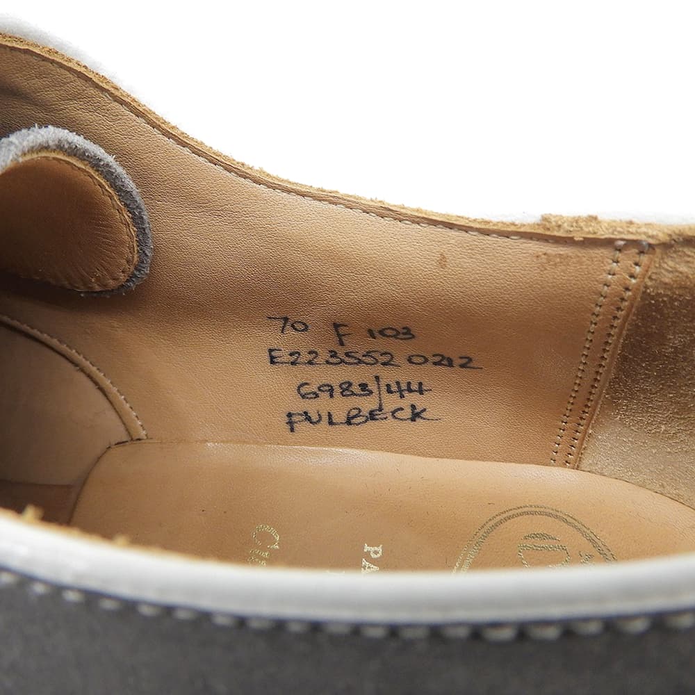 Church's Gray FULBECK Suede Plain Toe Shoes Sneakers Size 7F