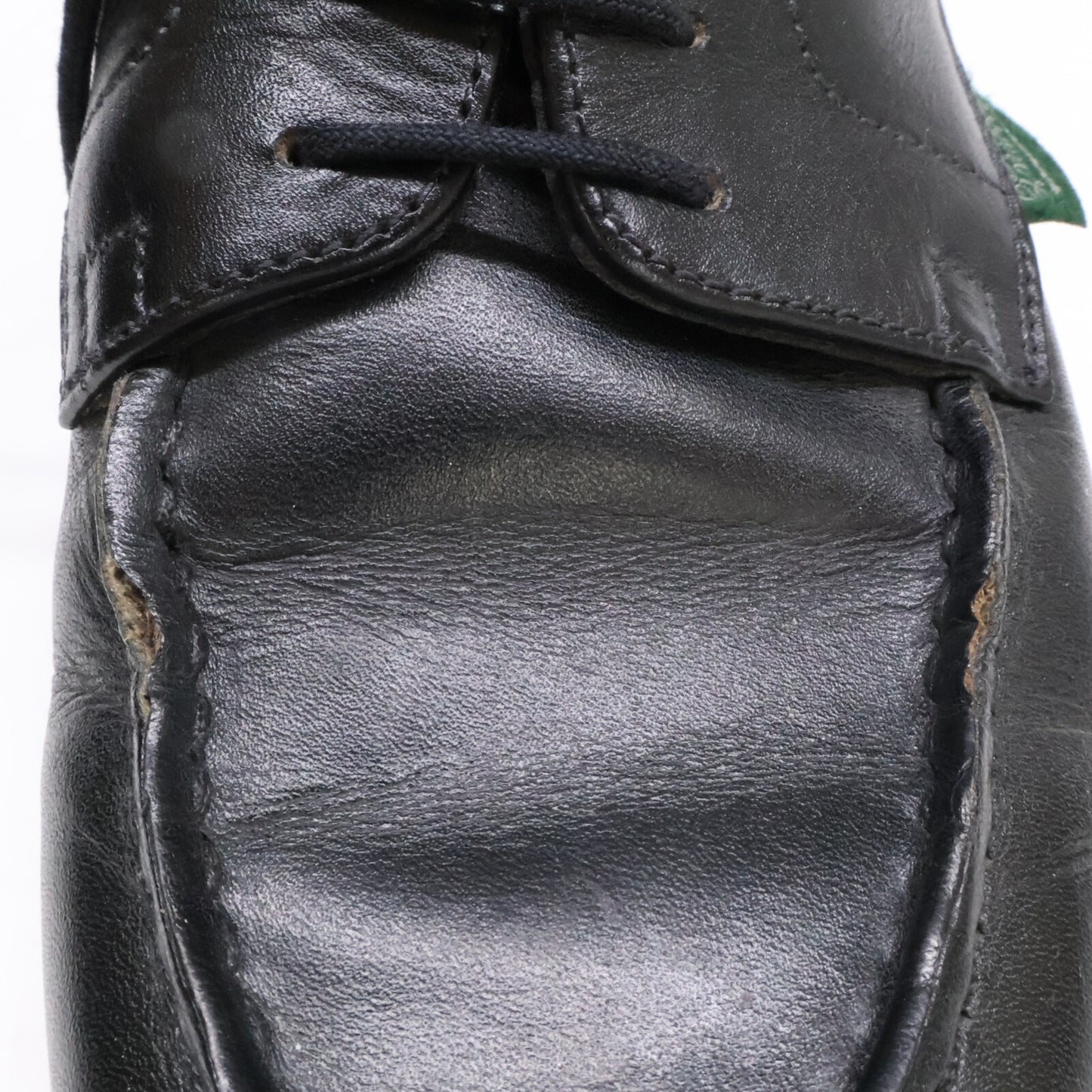 Paraboot Chambord Black Leather U-Tip Boots Size 7
