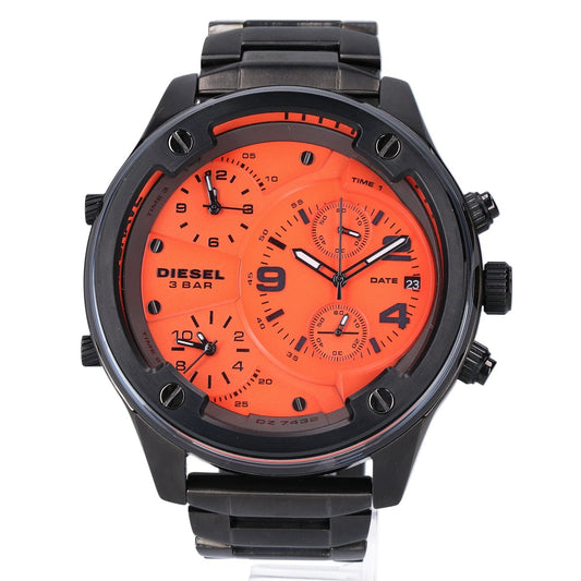 DIESEL Bolt Down Chronograph Quartz Watch Black/Orange