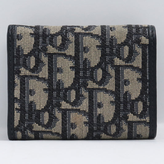 Dior Oblique 30 Montaigne Trifold Wallet Black Size F