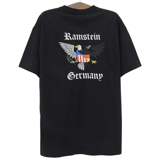 VETEMENTS 20AW Logo Embroidered T-Shirt Black Size L