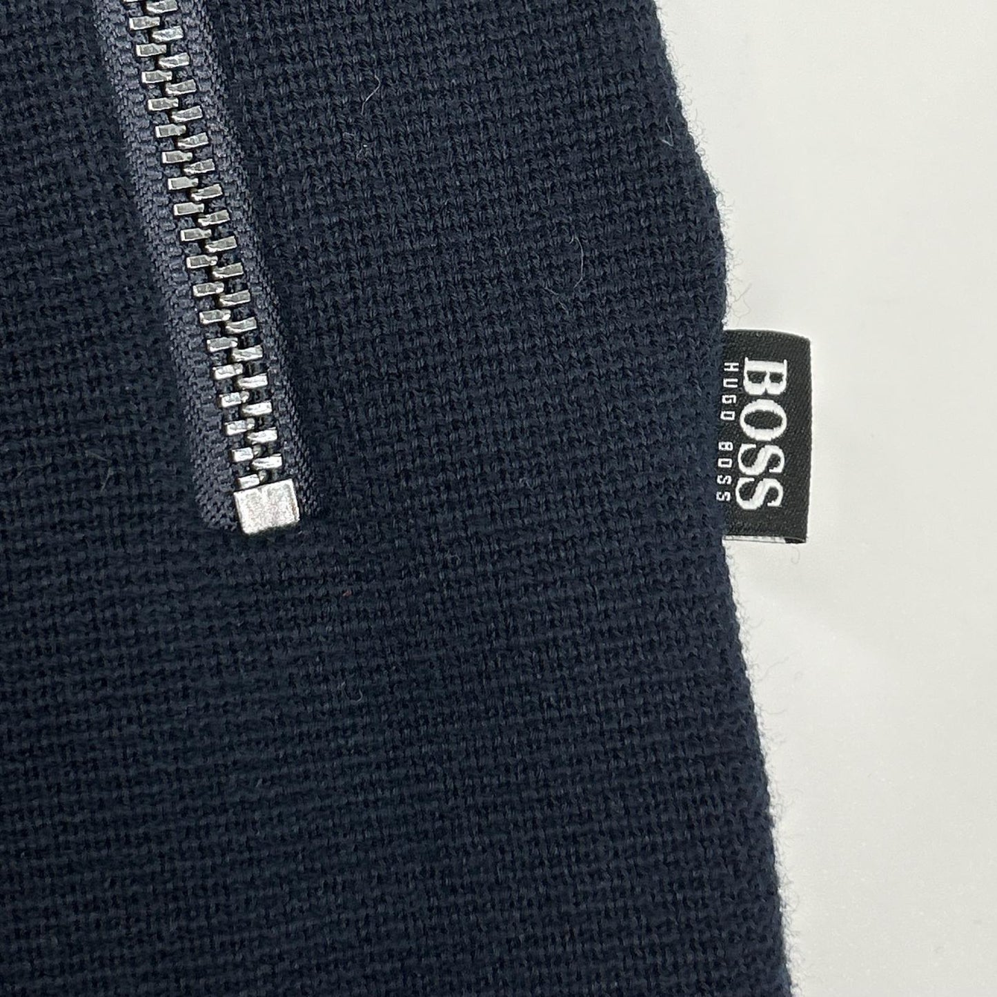 HUGOBOSS Cotton Zip-Up Cardigan Black Size S