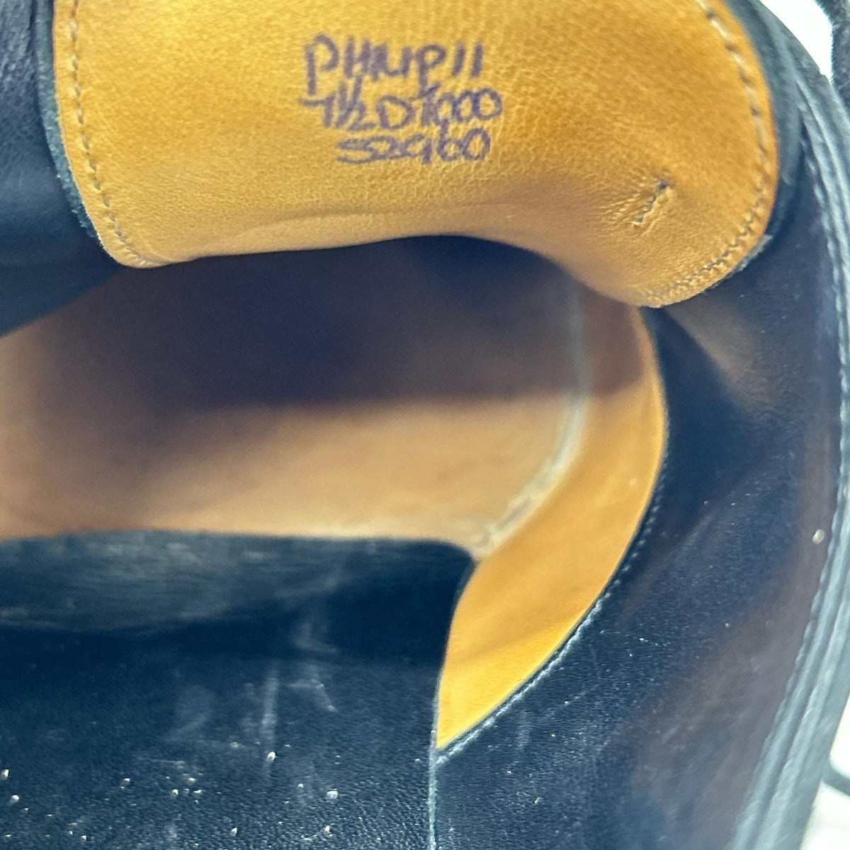 JOHNLOBB Philip II Leather Cap-toe Shoes Black Sneakers Size 7