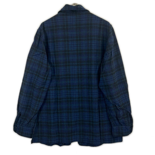 PENDLETON 50s Check Wool Covered Button Blazer