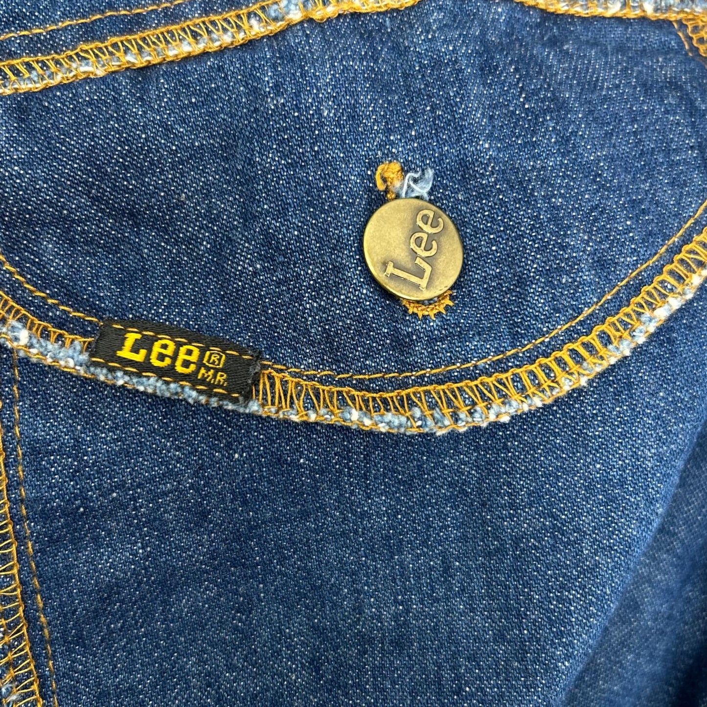 Lee 70s USA Made Indigo Denim Trucker Jacket Size L