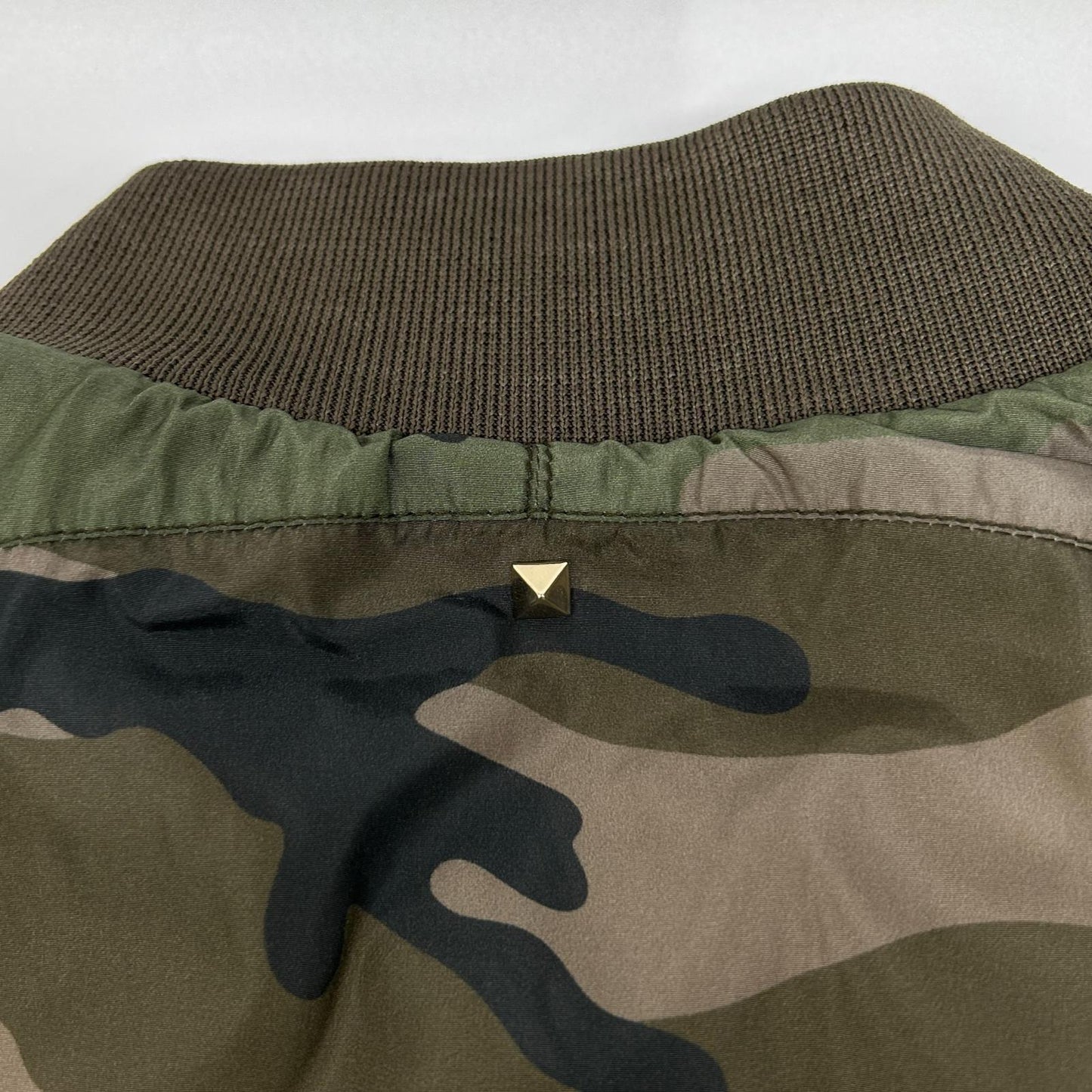 VALENTINO Khaki Camo Reversible Nylon Blouson Jacket Size 48