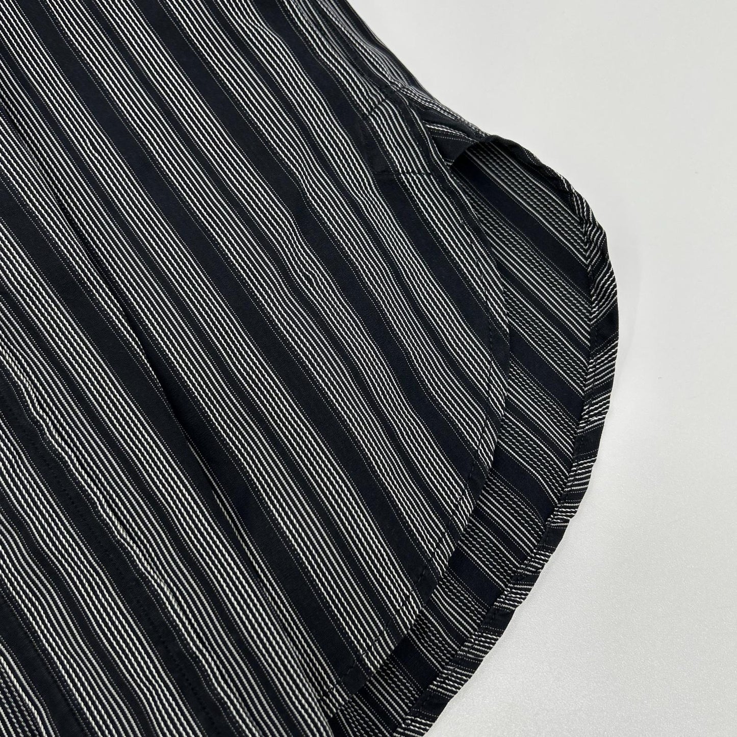 GUCCI 121037 Black Stripe Cotton Long Sleeve Shirt