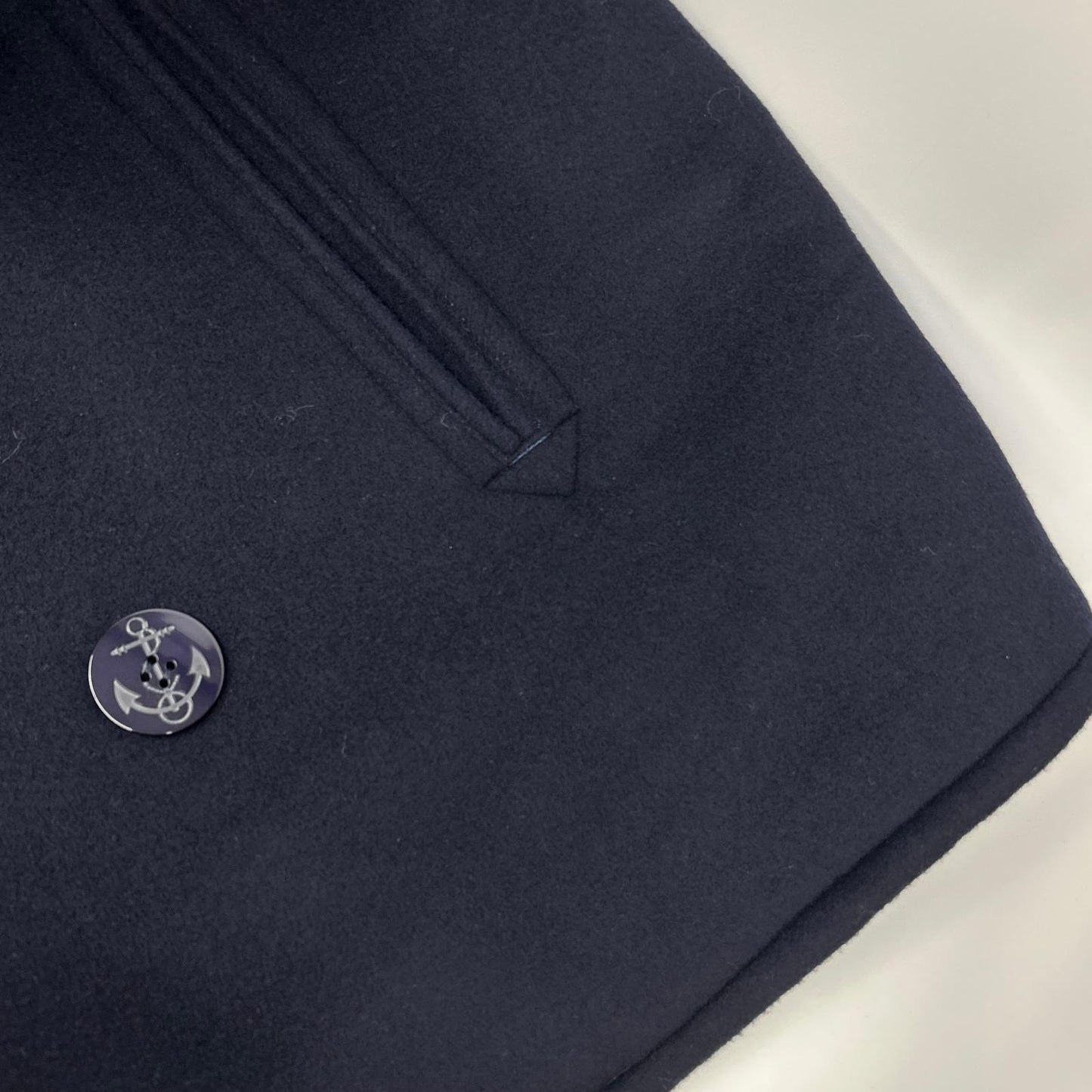 doublet 18AW BONDING OVERSIZED Wool Peacoat Navy Coat Size M