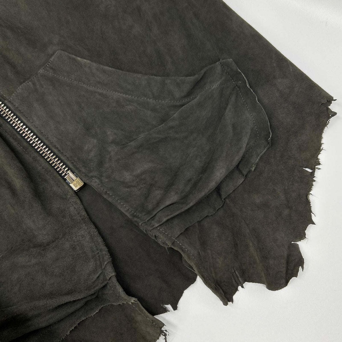 GREG LAUREN Charcoal Suede COAL Hoodie Size 1