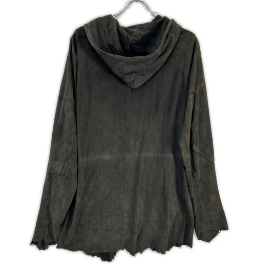 GREG LAUREN Charcoal Suede COAL Hoodie Size 1
