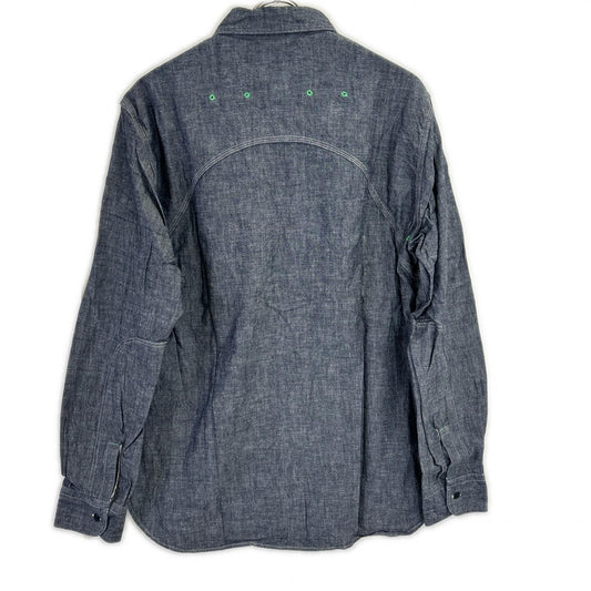 NIGEL CABOURN Cotton Long Sleeve Shirt Navy Size 52