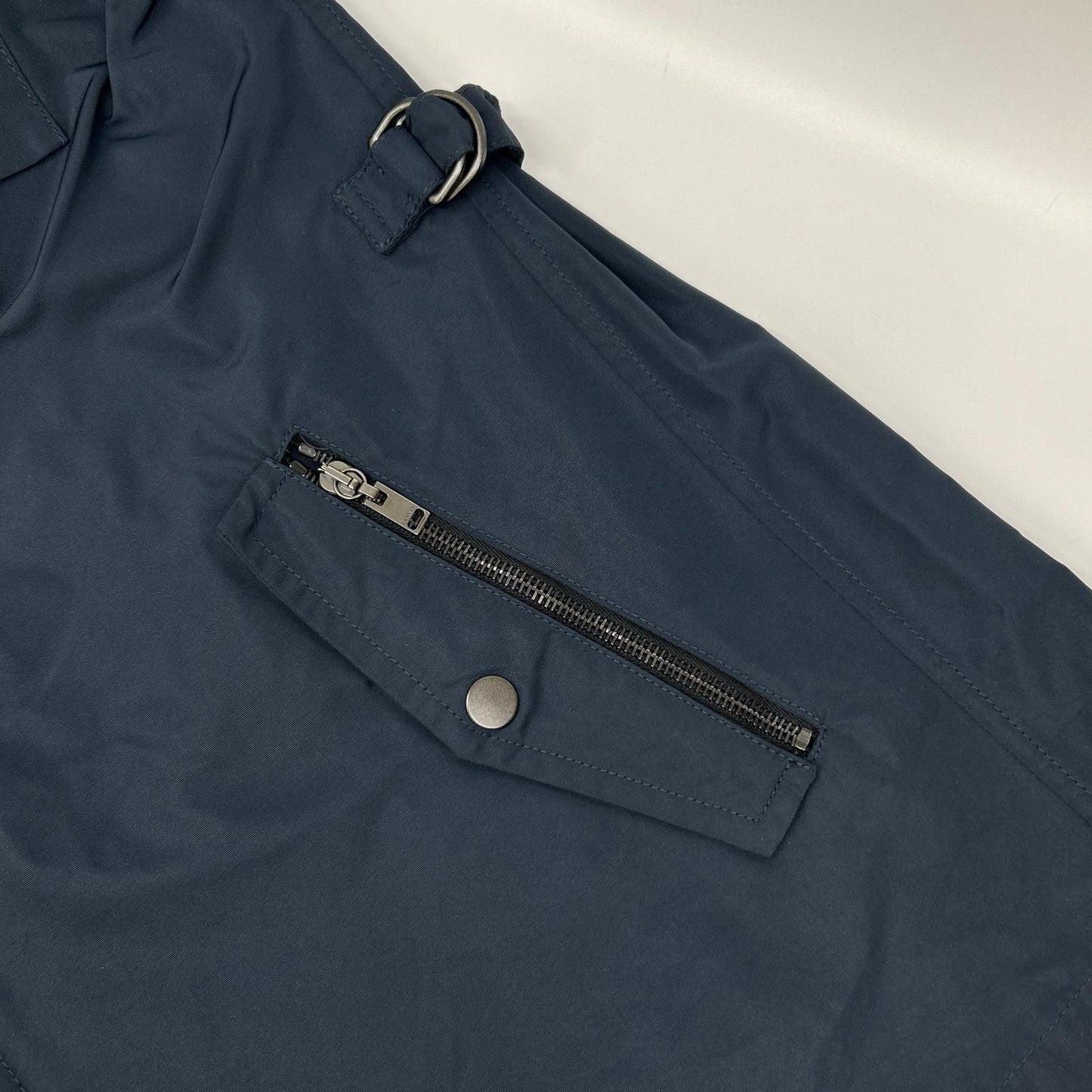 LANVIN Navy Nylon Military Jacket Size 48
