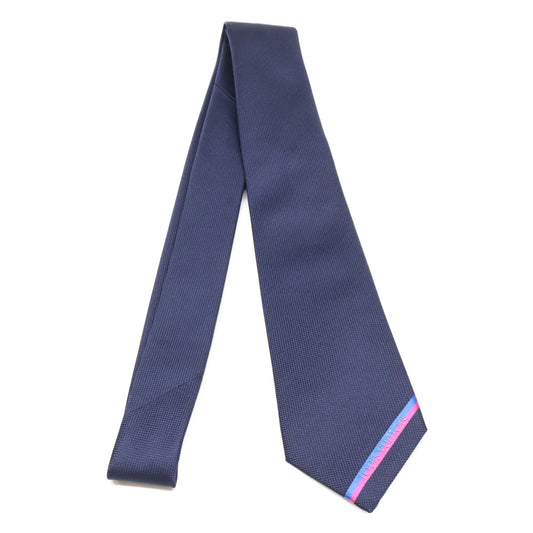 LOUIS VUITTON LV Bottom Stripe Silk Tie Navy Size ONE SIZE