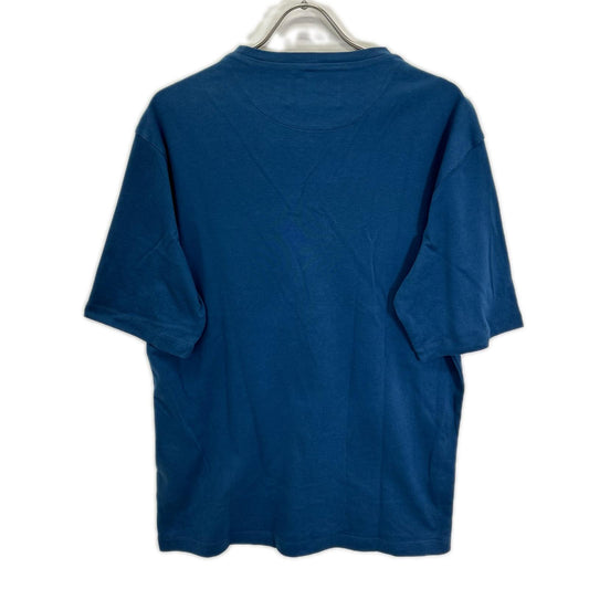 PRADA 24S UJN861 Blue Triangle Logo Cotton T-Shirt Size S