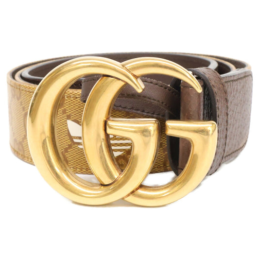 GUCCI x adidas GG Trefoil Logo Leather Belt Size ONE SIZE