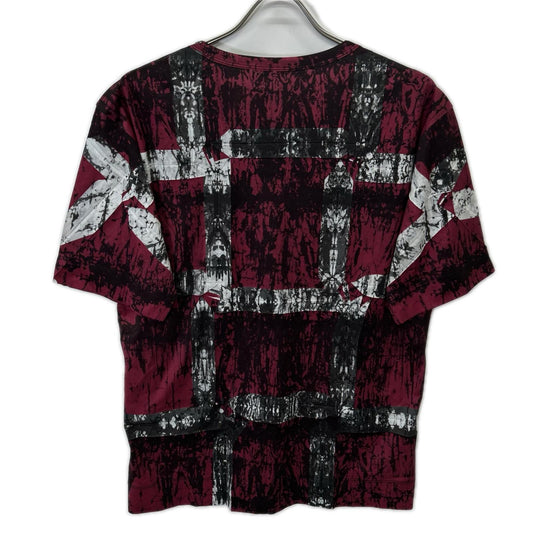 SS ME x ISSEY MIYAKE MEN 14SS Wrinkle T-Shirt Red/Gray Size 3