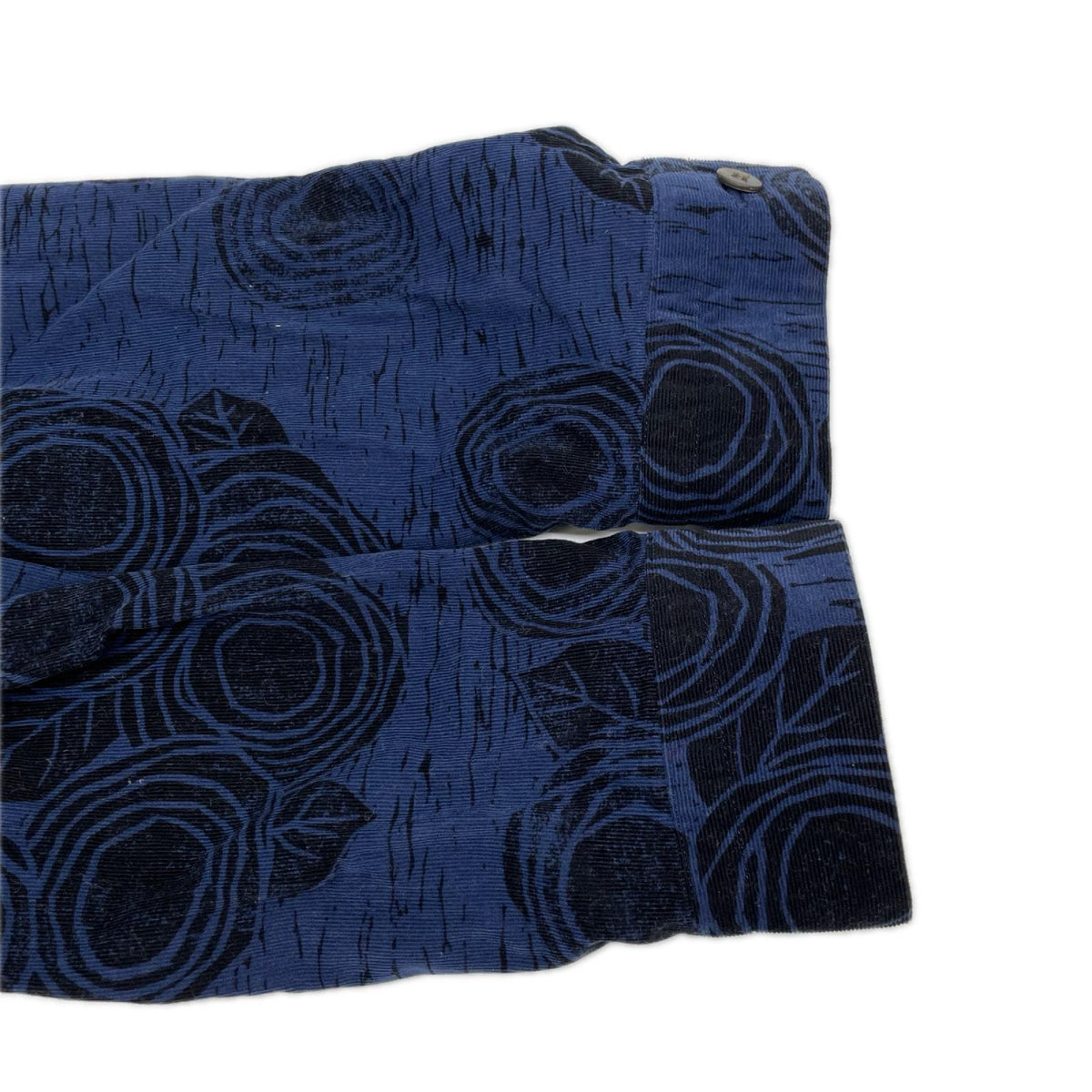 ISSEY MIYAKE MEN Corduroy Rose Pattern Shirt Blue Size 3
