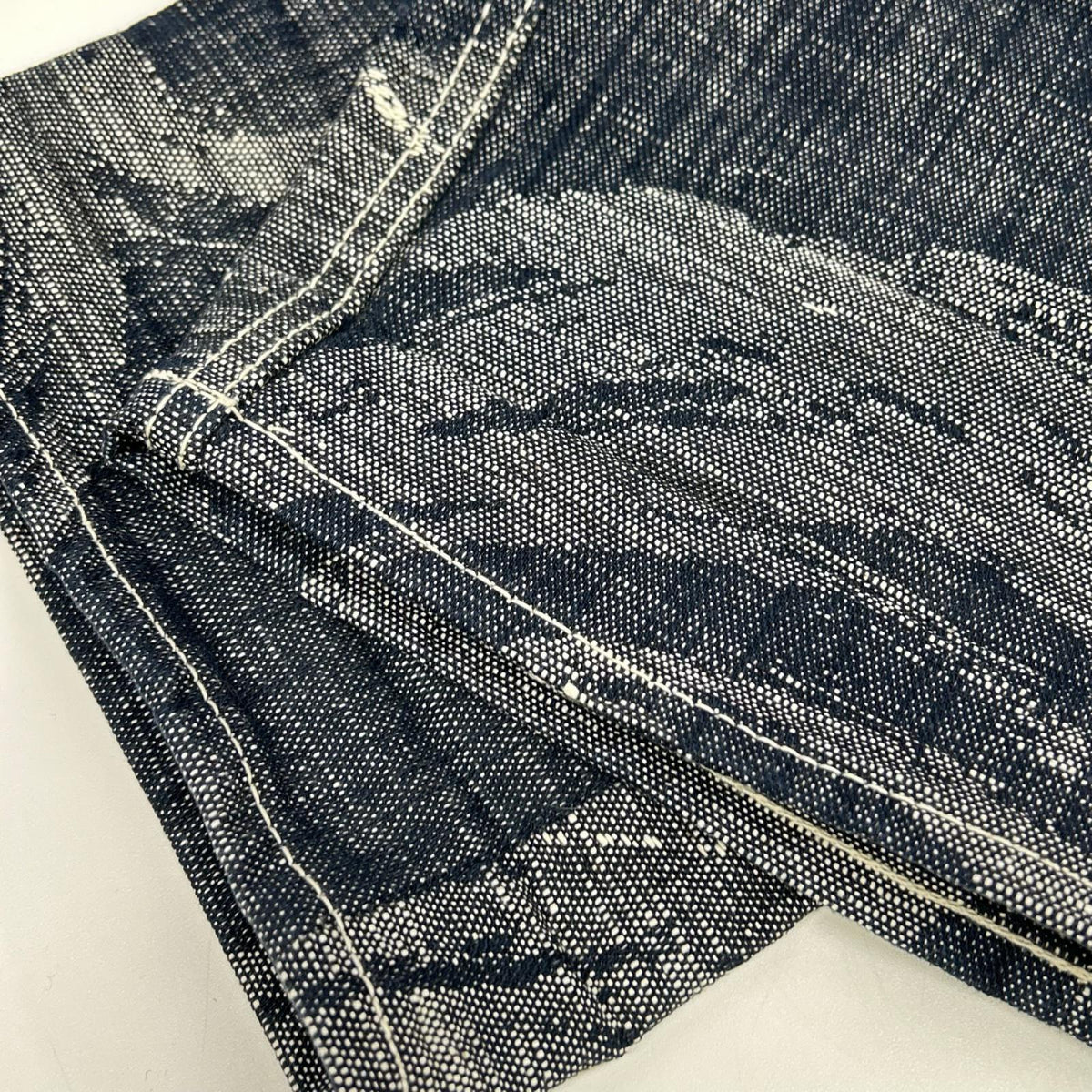 ISSEY MIYAKE MEN 12AW Graphic Jacquard Jeans Indigo Size 2