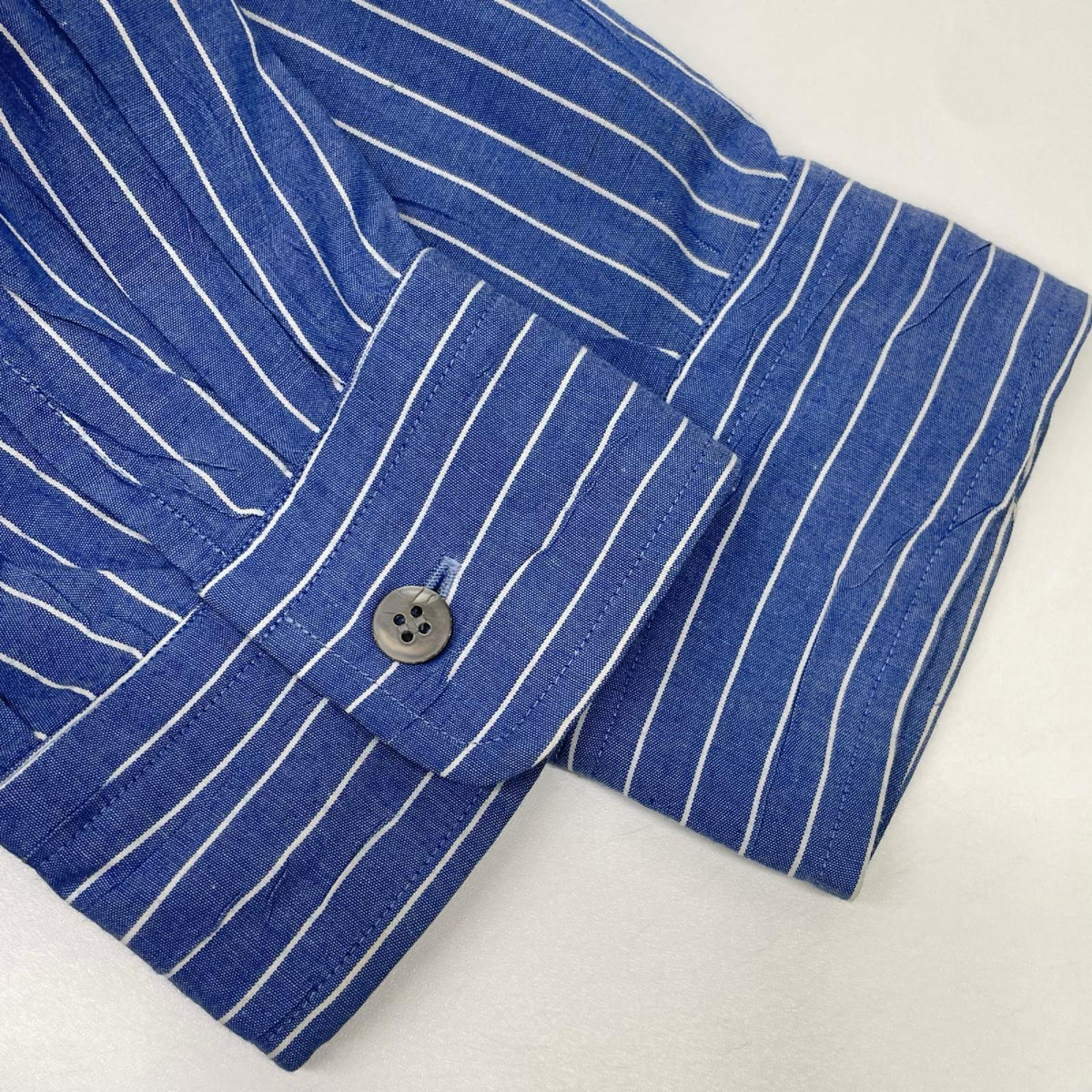 SS ME x ISSEY MIYAKE MEN SS12 Striped Band Shirt Blue/White Size 3