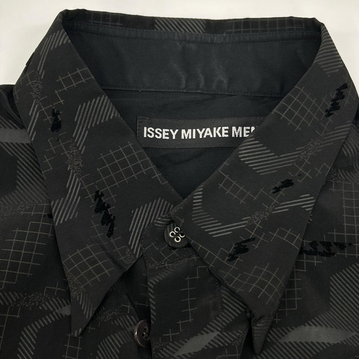 ISSEY MIYAKE MEN 15AW Geometric Cotton Shirt Black Size 3