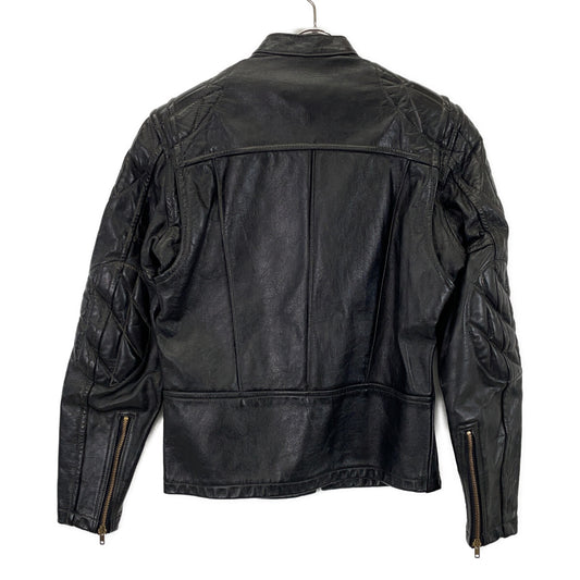VINTAGE Leather TALON Zip Padded Jacket Black Size 36