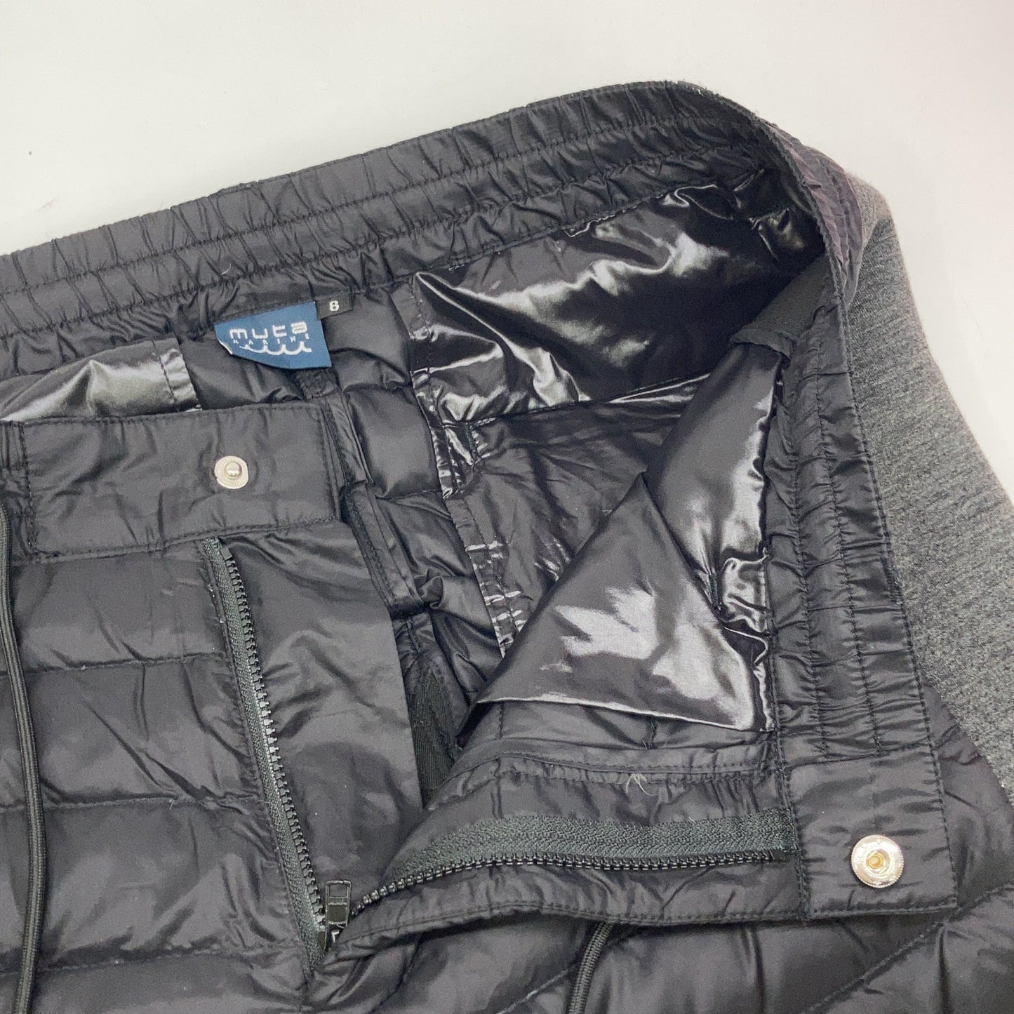 MUTA MARINE Nylon Quilted Pants Black/Gray