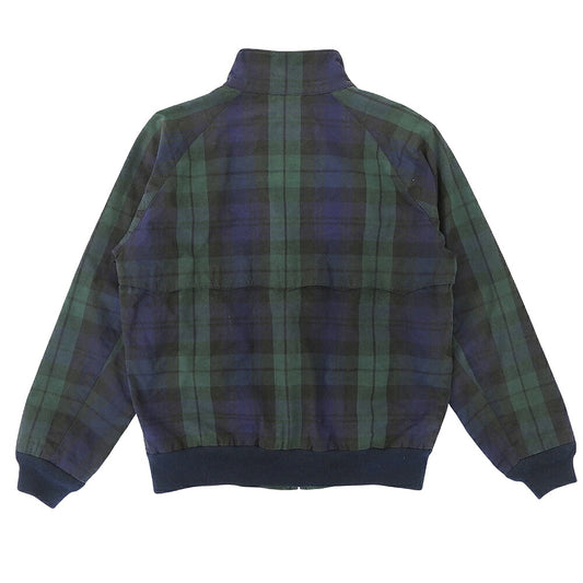 BARACUTA Oiled Check Swingtop Jacket Navy/Green Size 34