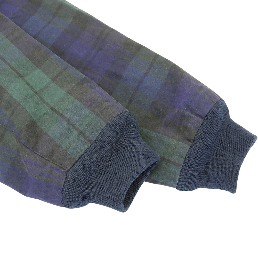 BARACUTA Oiled Check Swingtop Jacket Navy/Green Size 34