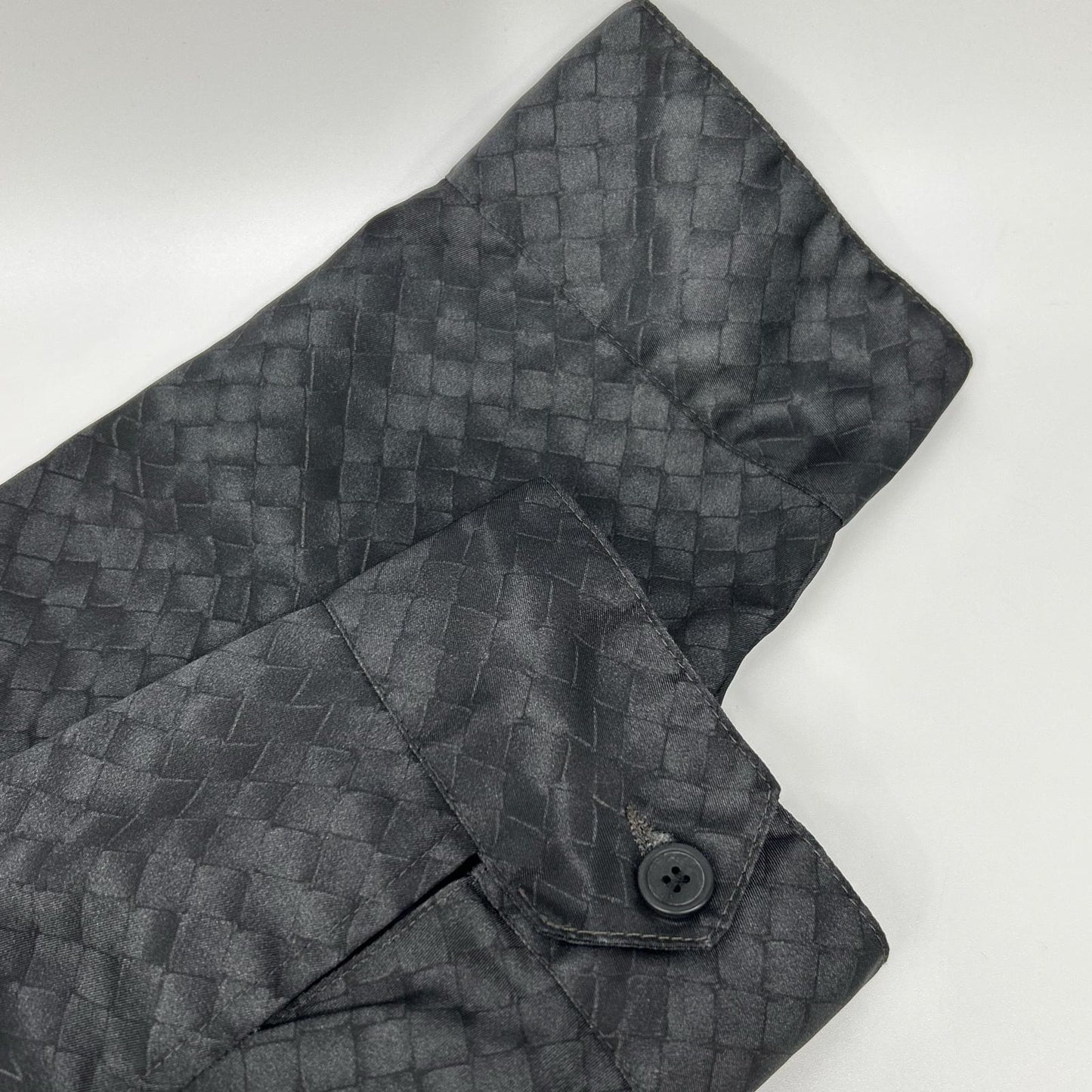 BOTTEGA VENETA Black Intreprint Nylon Zip Coat Size 52