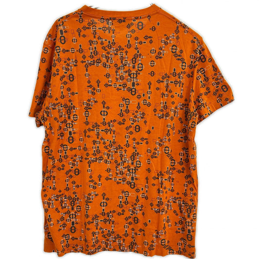 HERMES Orange Chaine d'Ancre Cotton T-Shirt Size XL