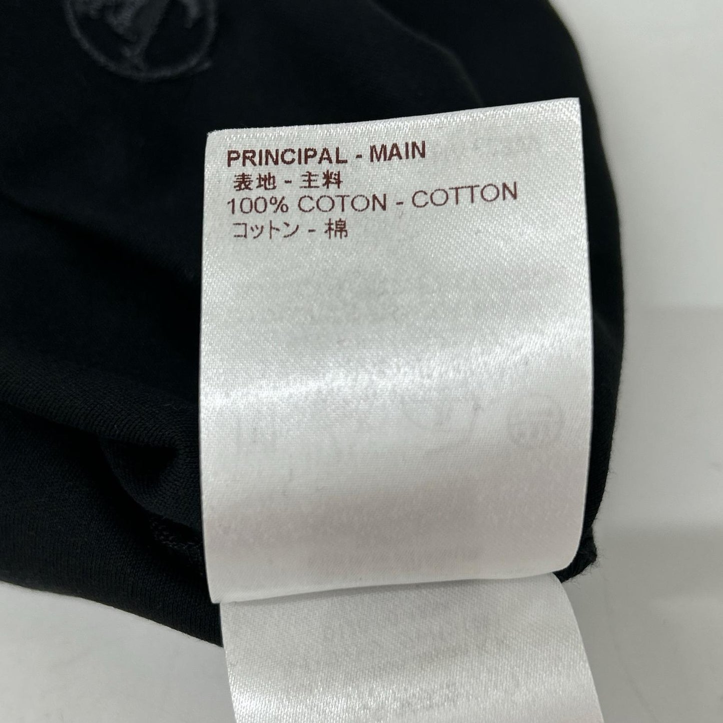 LOUIS VUITTON 16SS Black Cotton T-Shirt Size L