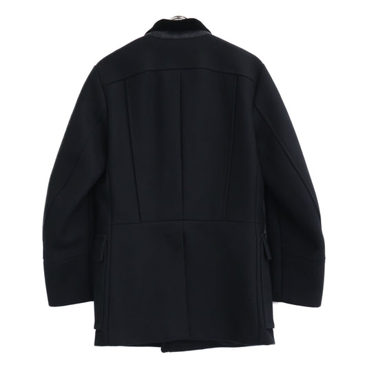 GUCCI Wool Napoleon Coat Black Size 44