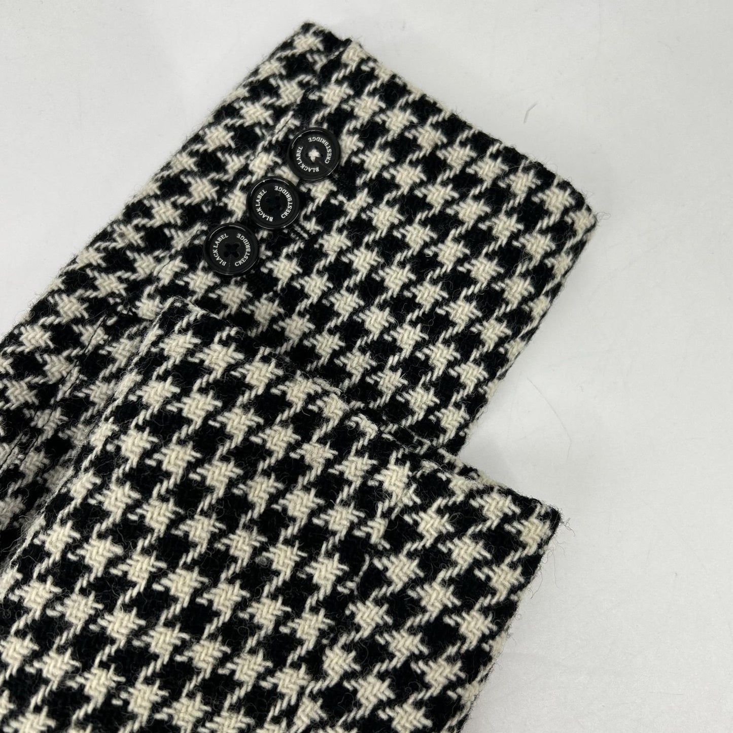 BLACK LABEL CRESTBRIDGE B/W Houndstooth Coat Size M