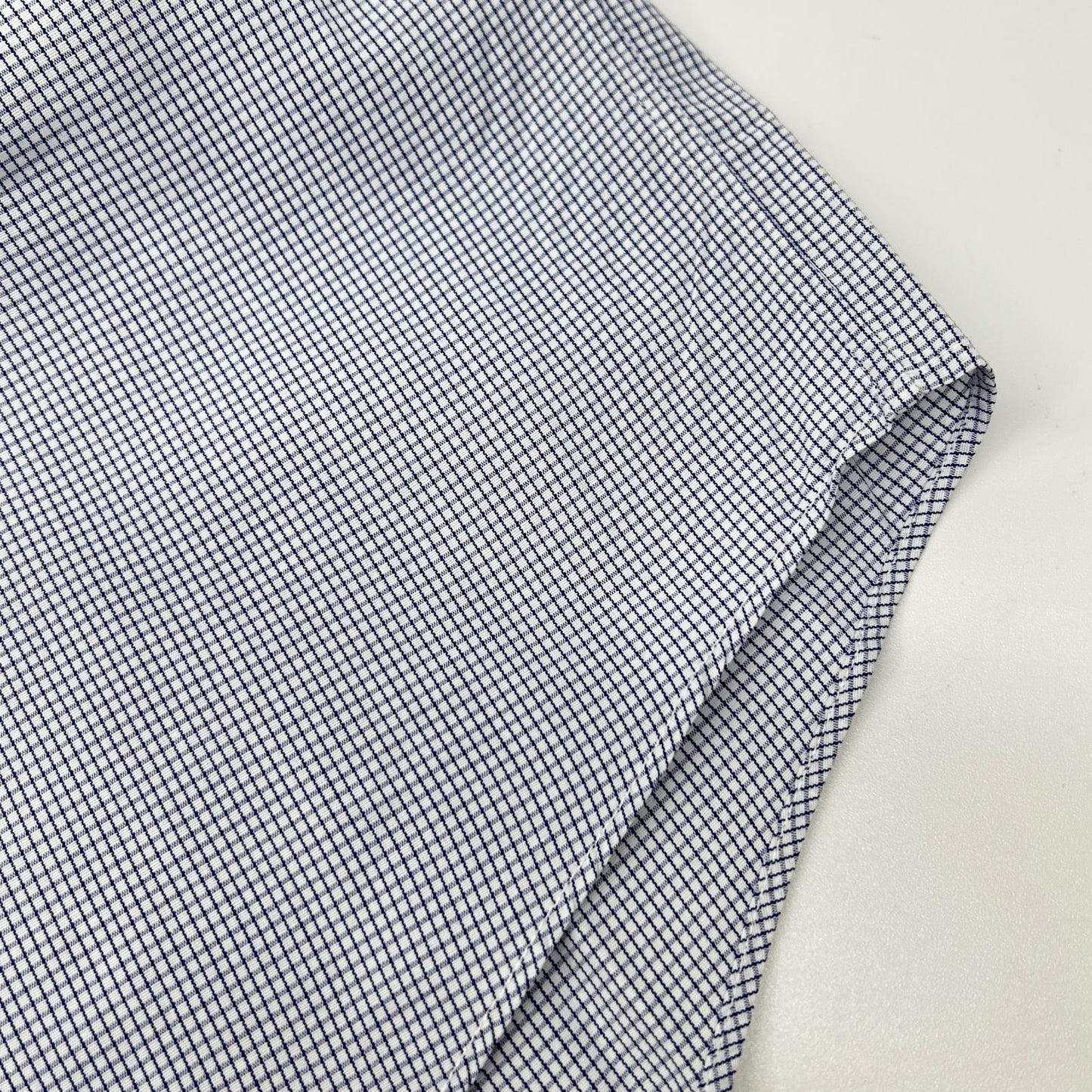 HERMES Blue Striped Gold Selier Button Long Sleeve Shirt Size 41/16