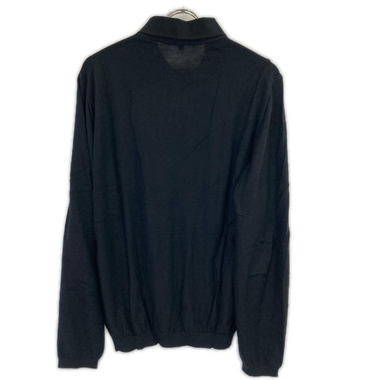 GUCCI Cashmere Long Sleeve Polo Shirt Black Size L