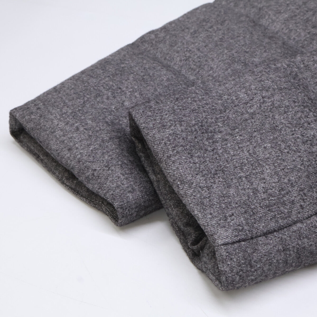 HERNO PIACENZA Cashmere Silk Fur Trim Jacket Gray Size 48