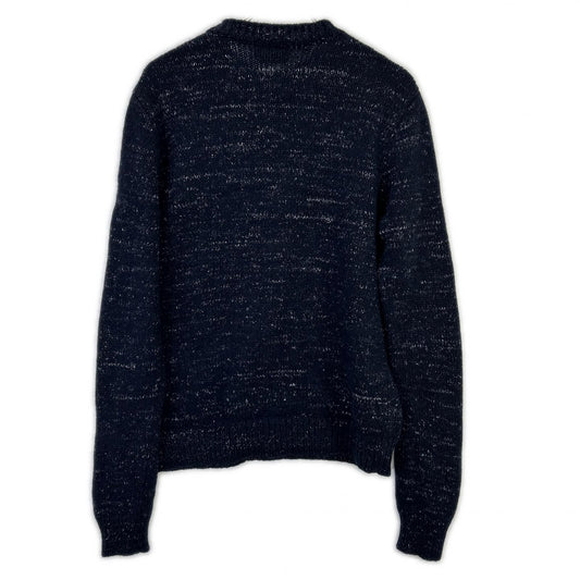 HERMES Navy Cashmere Knit Sweater Size M
