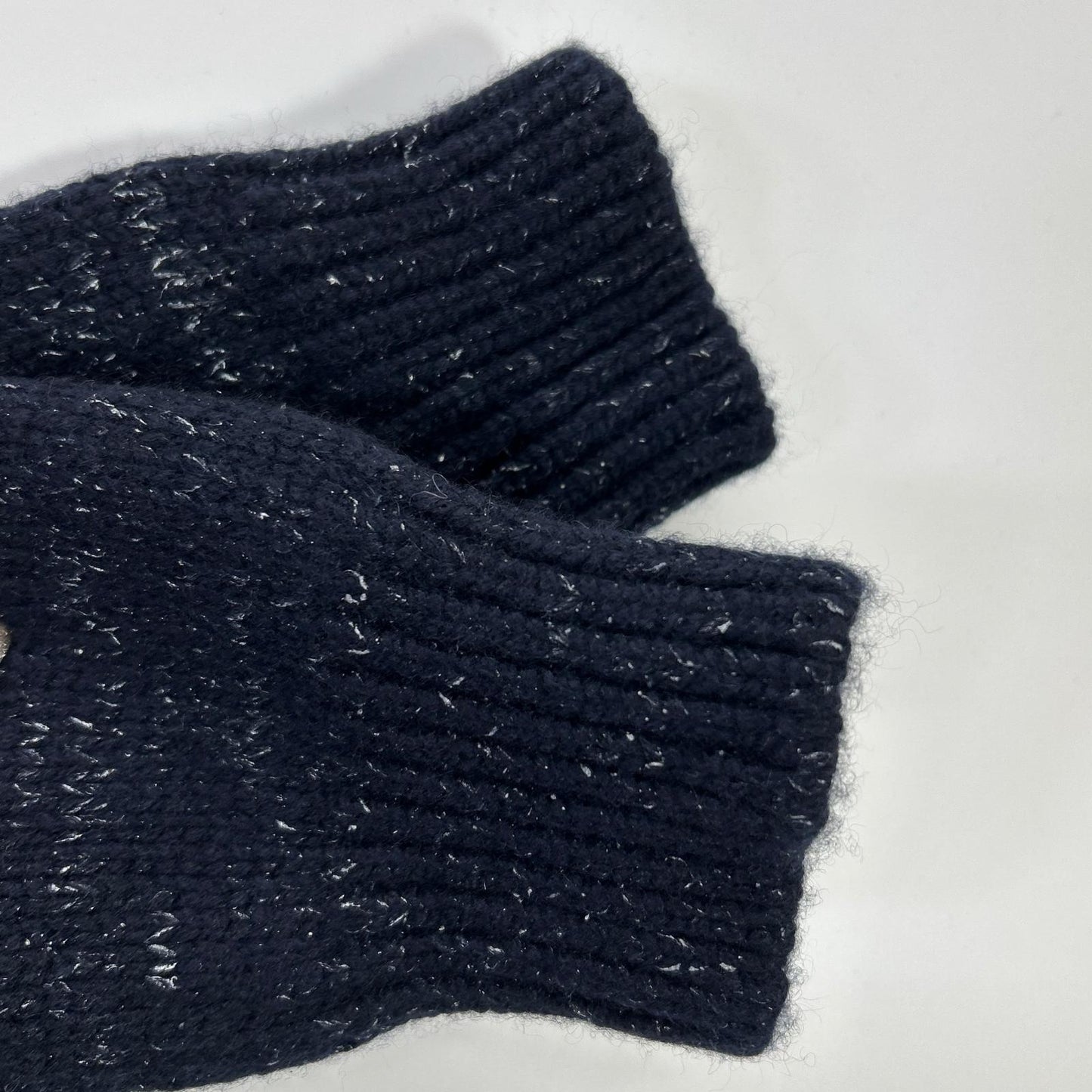HERMES Navy Cashmere Knit Sweater Size M